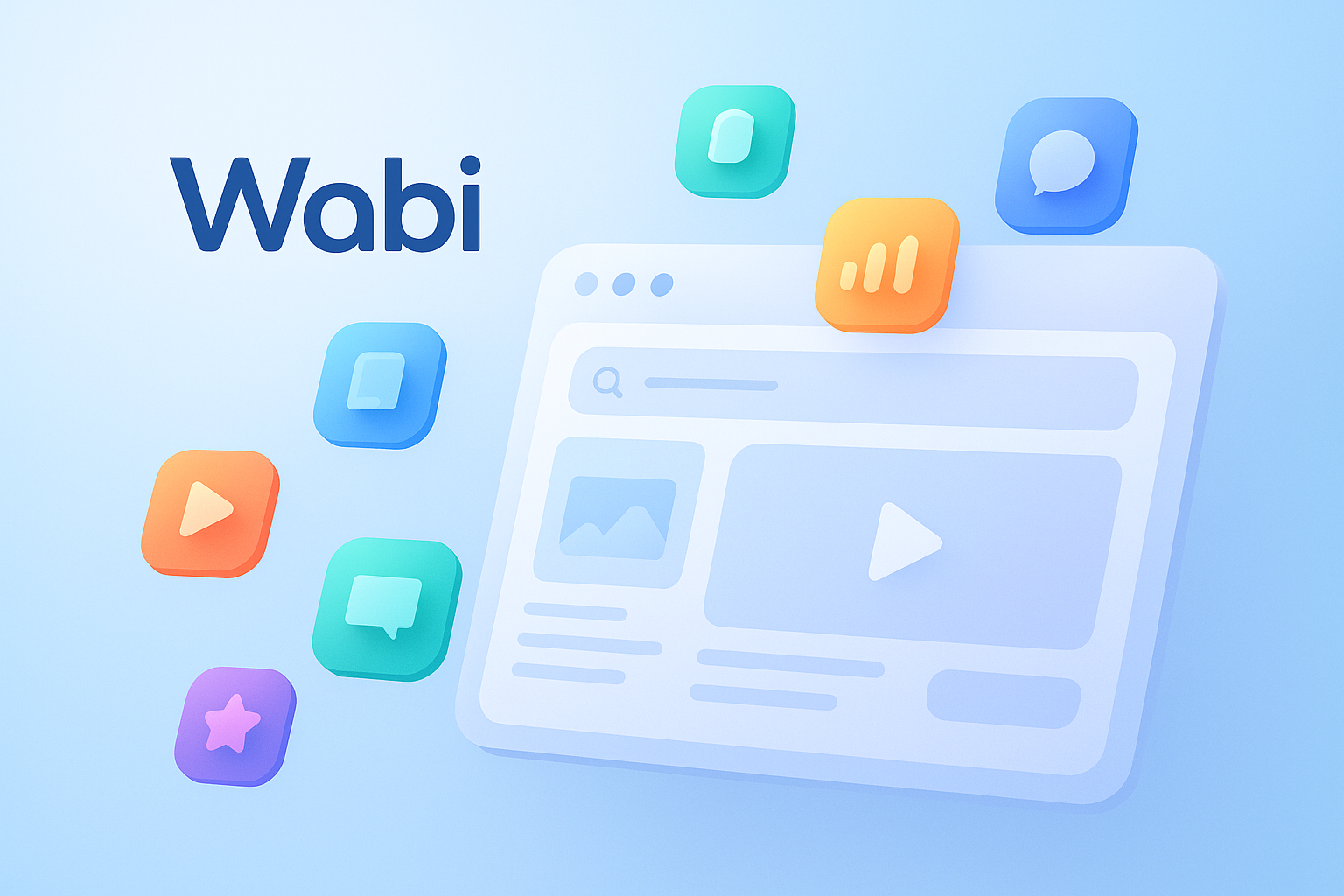 Interface de la plateforme Wabi : création de mini-applications IA sans code