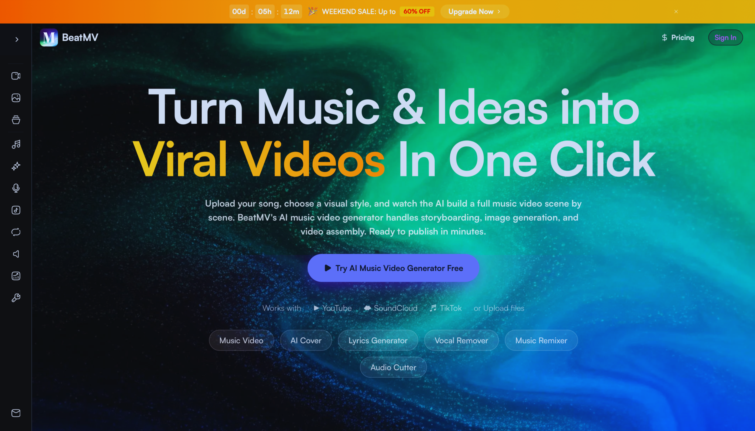 Interface de création Beatmv