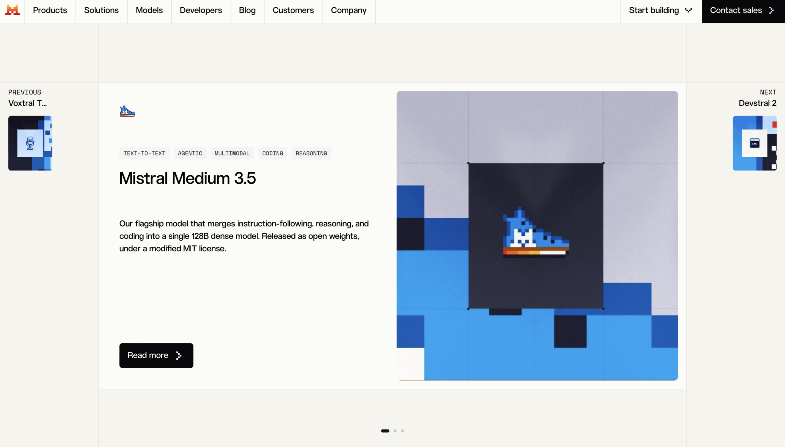 Interface web officielle Le Chat de Mistral Medium 3.5 en action