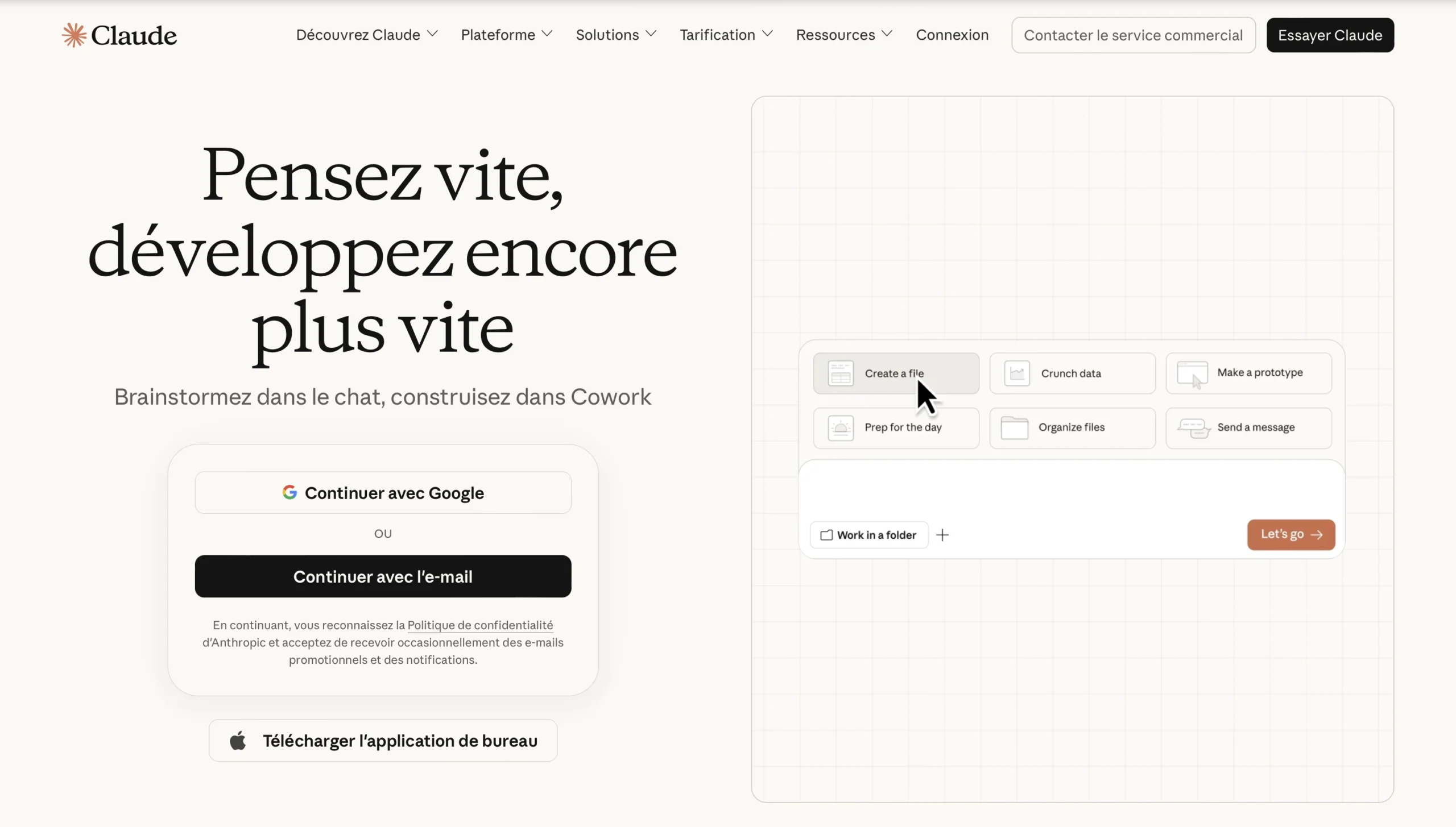 Claude IA interface: assistant IA polyvalent, analyse documents, automatisation workflow