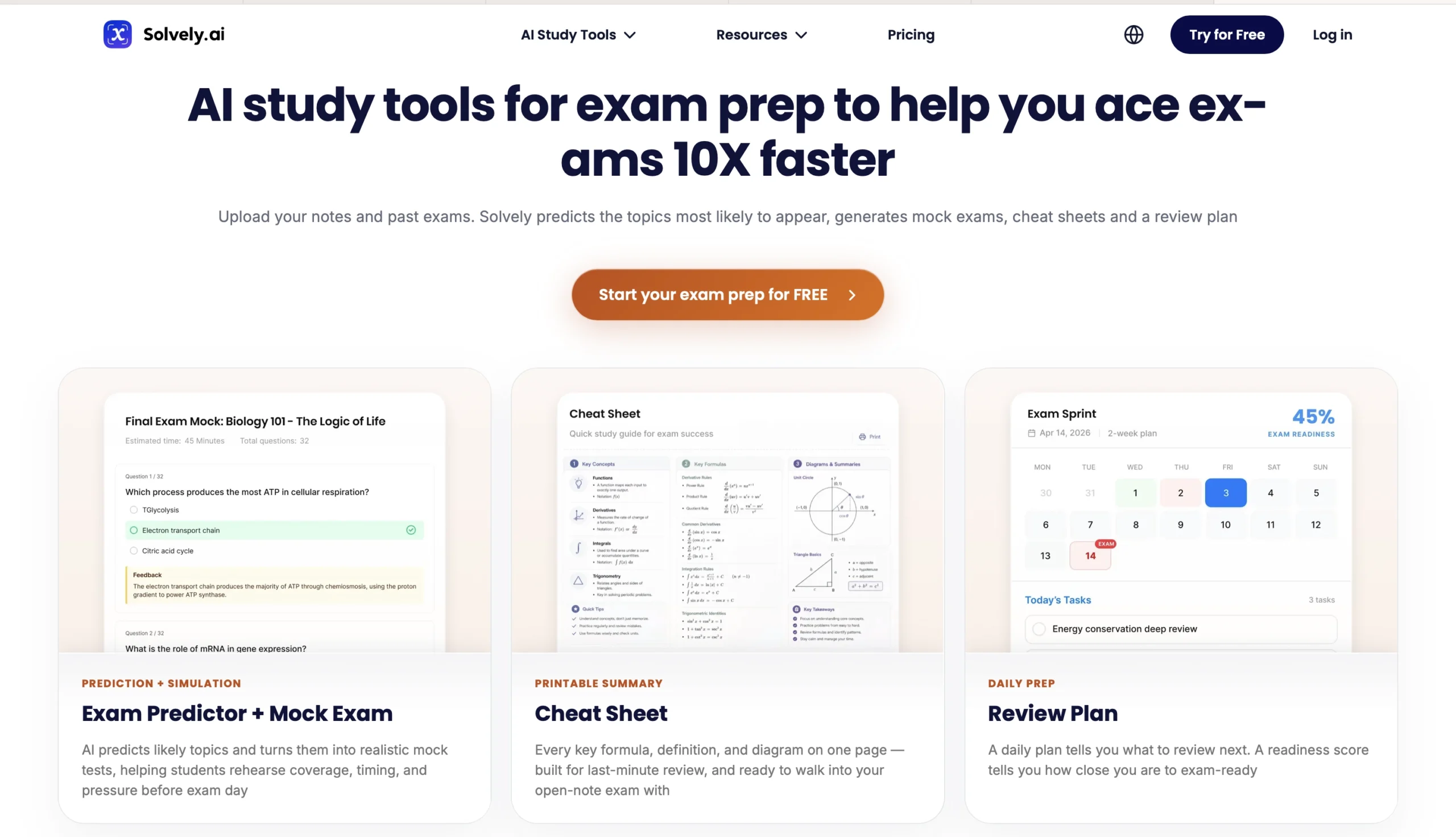 Solvely.ai : interface de l'application pour resoudre des problemes de maths par photo